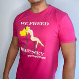We Freed Britney Spears T-shirt model profile pink Free Britney Men of Dado Free Freedom Conservatorship