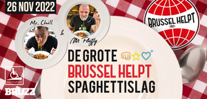 Mexican-Belgian Spicy Spaghetti at the Brussels Helpt initiative of BRUZZ