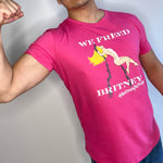We Freed Britney Spears T-shirt model flex pink Free Britney Men of Dado Free Freedom Conservatorship
