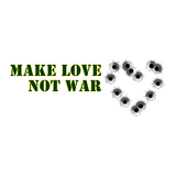 Make love not war T-shirt original design bullet heart
