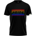The Pride T-shirt be proud of yourself black version A Brotherhood of Universal Love blue heart
