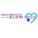 T-cells original design T4 cells immune system black version A Brotherhood of Universal Love blue heart